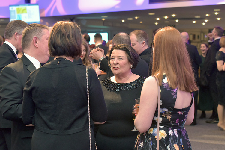 Edinburgh Chamber of Commerce members in Strathblane Hall, Edinburgh Chamber of Commerce Business Awards 2020, event photography at EICC