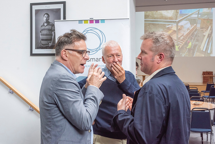 Grassmarket Community Project event with Deacon Blue's Ricky Ross with Rev Richard Fraser and Jonny Kinross