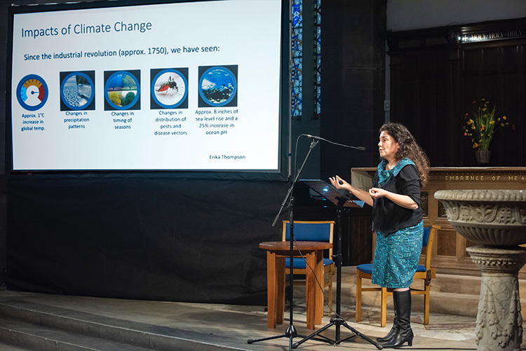 Prof Liz Grant at the Festival of Science, Wisdom and Faith, Greyfriars Kirk events, event photography in Edinburgh