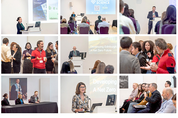 montage of images from Developing Edinburgh: A Net Zero Future event at the Royal College of Surgeons Edinburgh