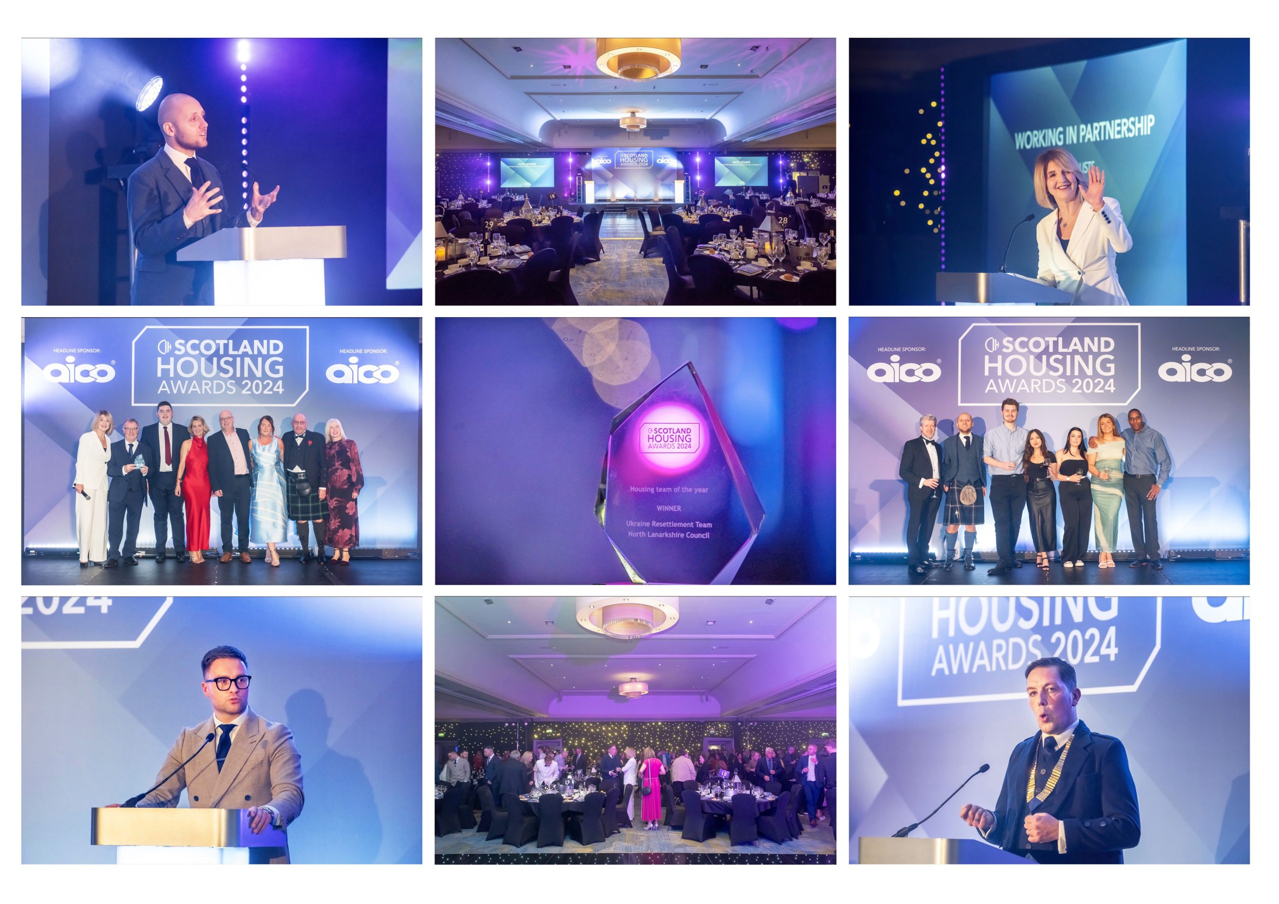 Chartered Institute of Housing Awards 2024 hosted by Kaye Adams, photo montage