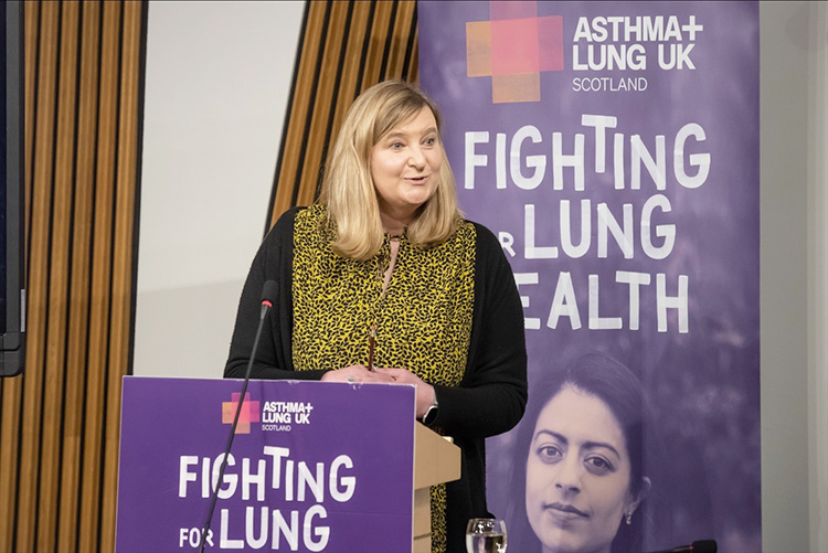 Jenni Minto MSP, Asthma and Lung UK PR images with cross party MSP 's, event photography in edinburgh