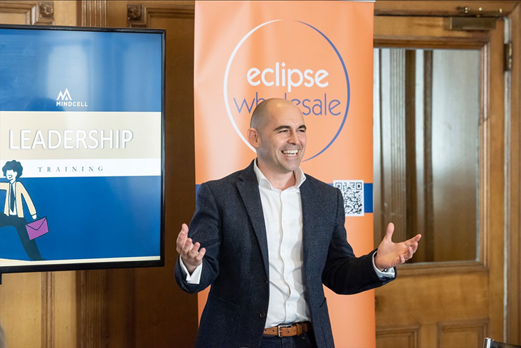 Stephen Tierney, Mindcell at Eclipse Wholesale event photography in the Apex Hotel Edinburgh