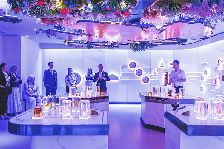 Edinburgh Camber of Commerce event at Johnnie Walker Edinburgh, Business meeting, Nigel Robertson, Business Development Manager at Diego talking to Edinburgh Chamber of Commerce Members, Journey of Flavour Experience at Johnnie Walker